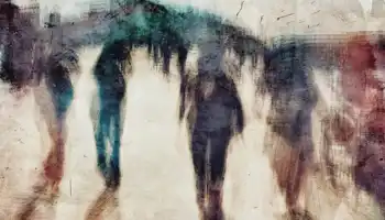 Abstract View Of People Walking On The Street